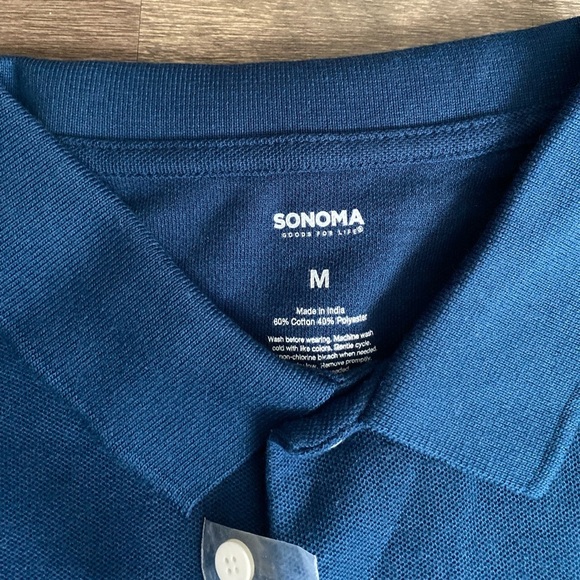 NTW Sonoma Men's Blue Polo Shirt Size M - Picture 2 of 3